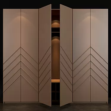 Sleek Closet Solution 3D model image 1 