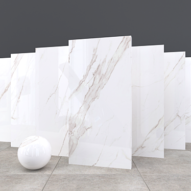Elegant Calacatta Extra Marble 3D model image 1 