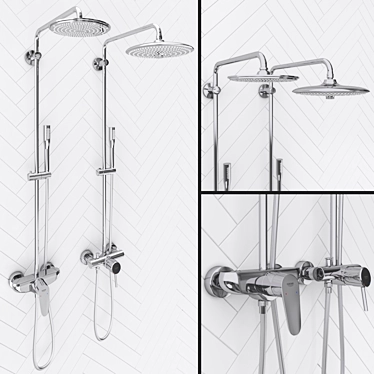 GROHE Euphoria Shower Systems: Concetto | Eurodisc 3D model image 1 