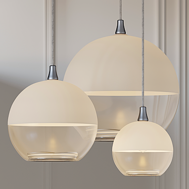 Sleek MILK Pendant Light with Assorted Sizes 3D model image 1 