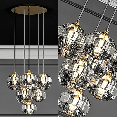 Crystal Cluster Chandelier 10 3D model image 1 