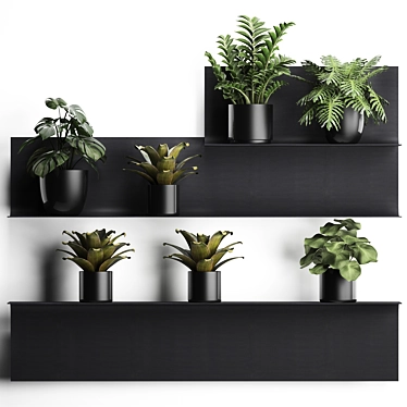 Vertical Garden: Collection of Exotic Houseplants 3D model image 1 