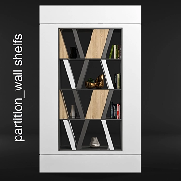 Decorative Partition Shelf 3D model image 1 