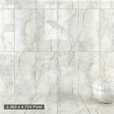 Silver River Light Wall Tiles 3D model image 1 