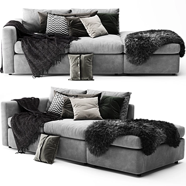 Scandinavian Comfort: Ikea Vimle Sofa 3D model image 1 