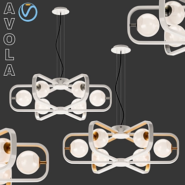 Avola MOD431-PL-06-WG Pendant Light 3D model image 1 