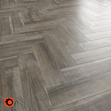 Bergen Dark Grey Wood Tile 3D model image 1 