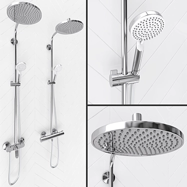 Luxury Hansgrohe Shower Systems | Crometta S Showerpipe 240 3D model image 1 