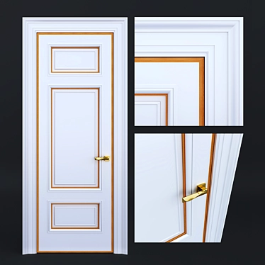 Artisanal K110 Door: Creative Woodworking Collection 3D model image 1 
