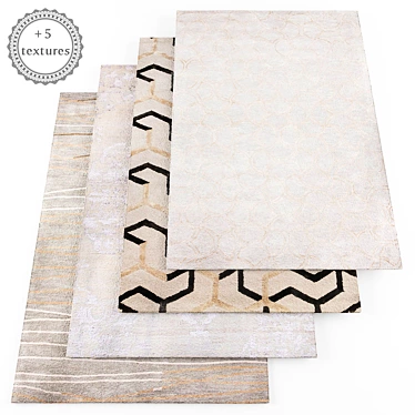 Modern Style Rug Set | 5 Bonus Textures 3D model image 1 