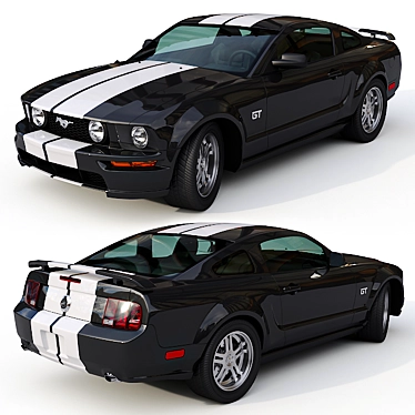 Sleek and Powerful 2007 Ford Mustang 3D model image 1 