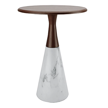 Modern Marble Woodsen Corner Table 3D model image 1 