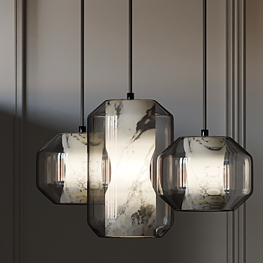 Elegant Chamber Pendant Lights: LEE BROOM 3D model image 1 