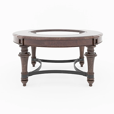 Kingston Round Cocktail Table: Elegant Traditional Design 3D model image 1 