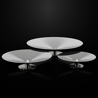 Sleek Aluminum Ovni Cocktail Table 3D model image 1 