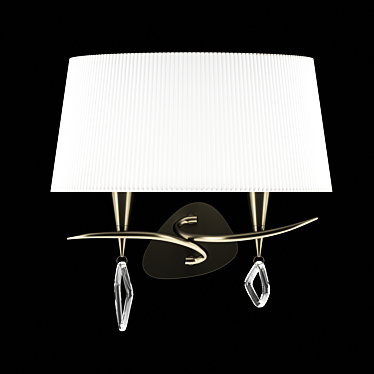 Elegant Bronze Mantra Wall Lamp 3D model image 1 