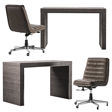 House Blend Desk and Chair Set 3D model image 1 