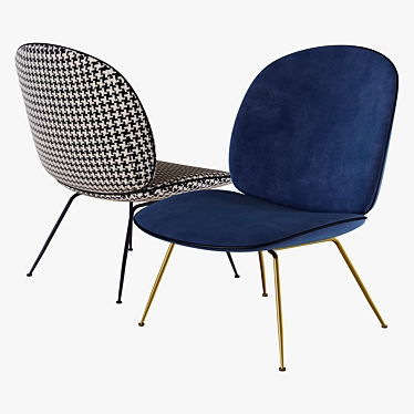 Beetle Lounge Chair: Gubi Bliss 3D model image 1 