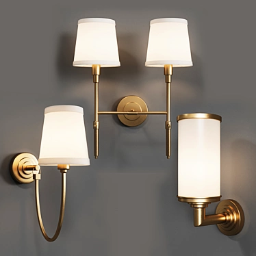 Designer Double Sconce by Dantone 3D model image 1 