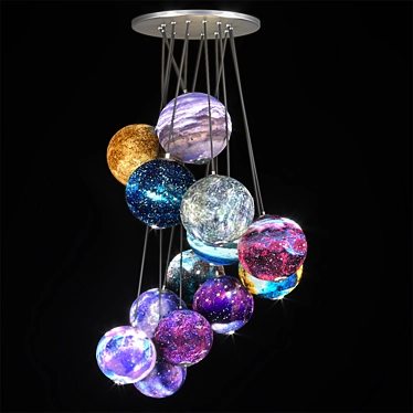 Starry Sky LED Ceiling Light 3D model image 1 