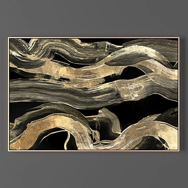 Metal Frame Collection: Set of 1 Frames - 1000 x 1500 mm - Textured 3D model image 1 