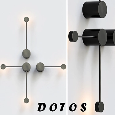Sleek Dotos Pendant Light 3D model image 1 