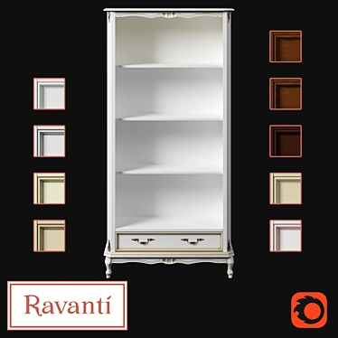 Ravanti Bookcase | Elegant Wood Design 3D model image 1 