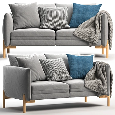 John Lewis Pillow Medium 2 Seater Sofa 3D model image 1 