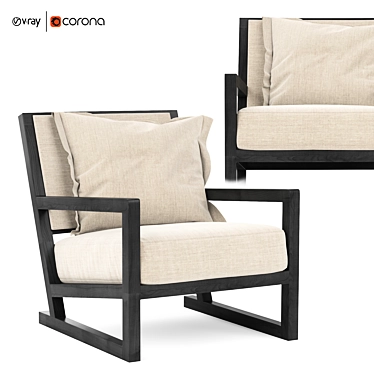 Luxurious Clio Armchair: Timeless Elegance 3D model image 1 