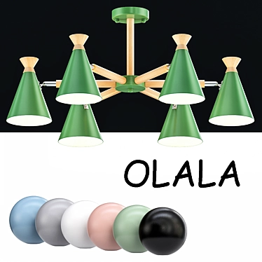 OLALA Designer Chandelier - Elegant Lighting Fixture 3D model image 1 