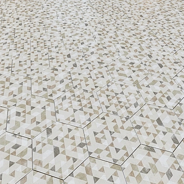 Hexagon Forest: Porcelain Tiles by EQUIPE URBAN 3D model image 1 