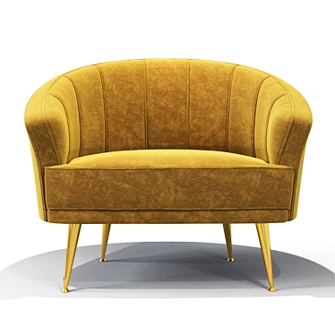 Elegant Maya Armchair: Polys 50,388 3D model image 1 