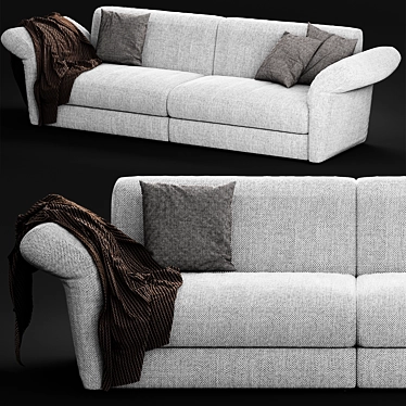 Bonaldo Cortina Sofa: Modern Luxury Seating 3D model image 1 