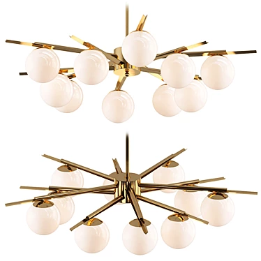 Elegant Venezia Chandelier 3D model image 1 