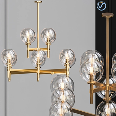 Elegant Jade Chandelier L 3D model image 1 