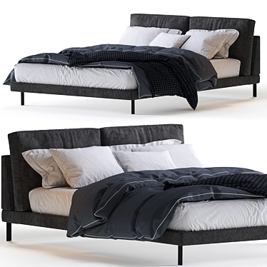 Elegant Alivar Bed for a Lady 3D model image 1 