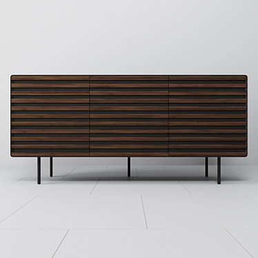 Modern Graphite Sideboard - Kesia 3D model image 1 