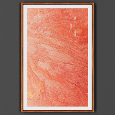 Wooden Frame Painting 3D model image 1 