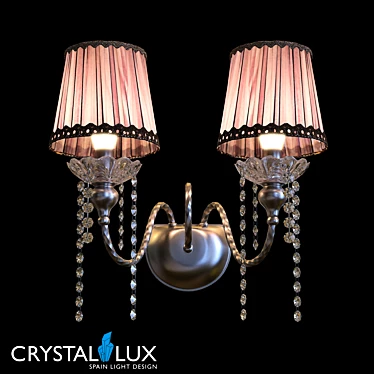 Crystal Lux Alegria AP2 Silver-Brown Wall Sconce 3D model image 1 