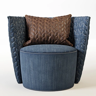 Elegant 3D Armchair: Vray & Corona 3D model image 1 