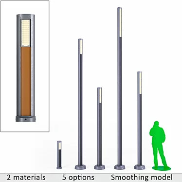 SoleCity Column and Bollard (Set 3)
Title: Sleek Urban Lighting Set 3D model image 1 