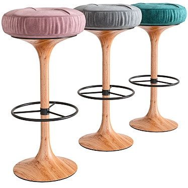 Elegance in Design: Börge Johansson Bar Stools 3D model image 1 