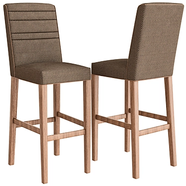 Luxury Bar Stools: Exquisite Seating 3D model image 1 
