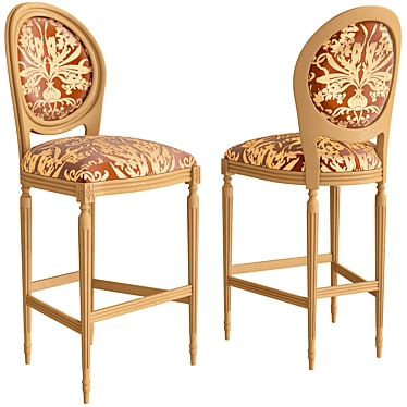 RH Counter Stools: Vintage Elegance 3D model image 1 