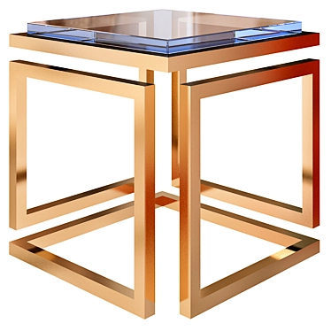 Minimalist Cube Coffee Table 3D model image 1 