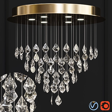 Italian Ceiling Light Fixture 3D model image 1 