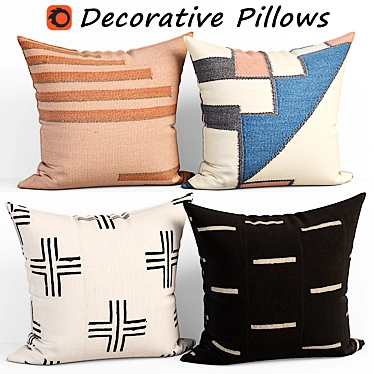 Elegant Decor Pillow Set 3D model image 1 