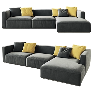 Poliform Shanghai Sofa: Stunning 3D Model 3D model image 1 