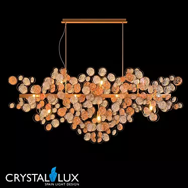 DESEO SP15 L1400 GOLD Crystal Lux Pendant 3D model image 1 