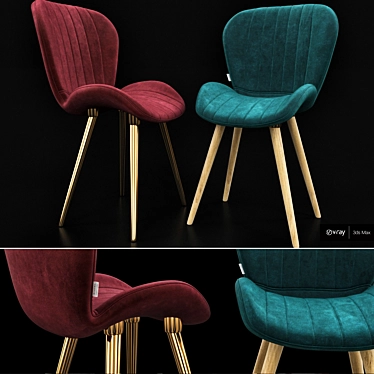 Elegant Orleans Gray Chair 3D model image 1 
